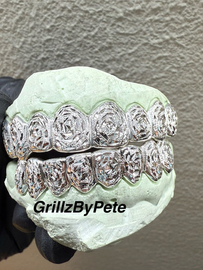 Rose Cut Grillz With Diamond Dust