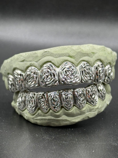 Rose Cut Grillz With Diamond Dust