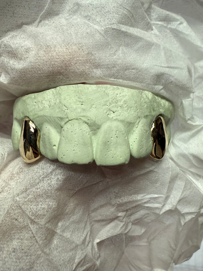 2 Pc Silver/Gold Cap Teeth