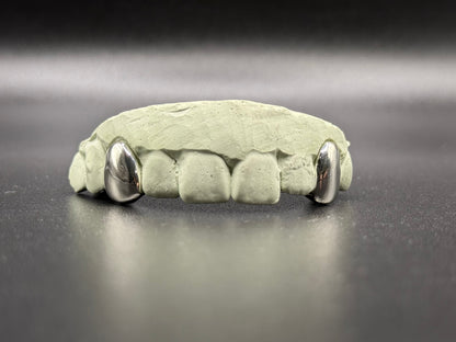 2 Pc Silver/Gold Cap Teeth