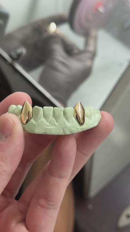 2 Teeth Vampire Fang Gold or Silver