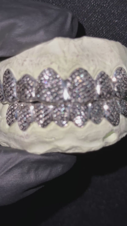 Diamond Dust Trillion Cut Grillz.